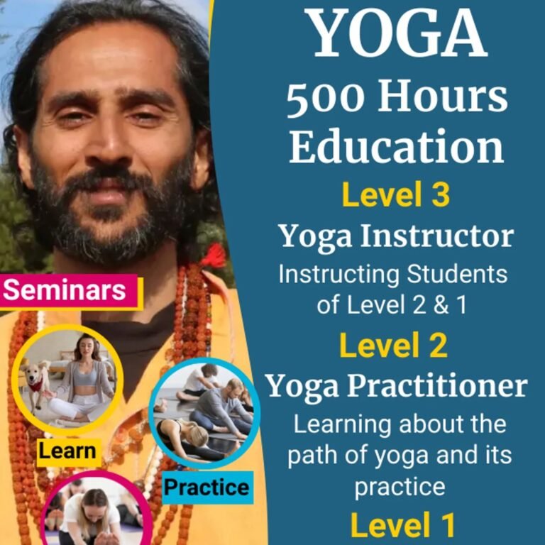 The first 3 levels of the Siva Om Yoga Education 7 level education